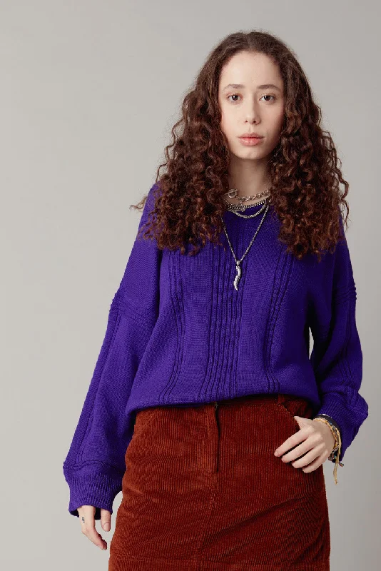ANYA Fine Merino Wool Jumper - Ultraviolet Spandex Rayon Corduroy