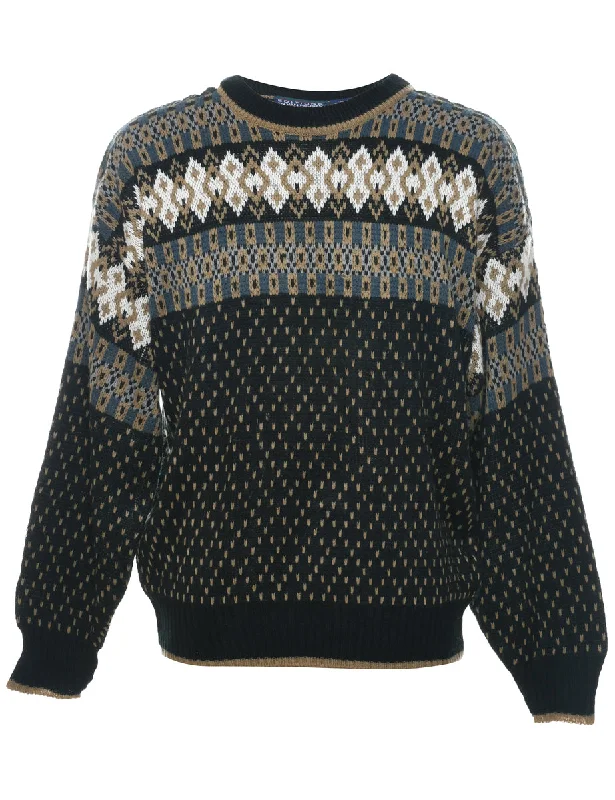 Black Jumper - XL Velvet Chenille Corduroy