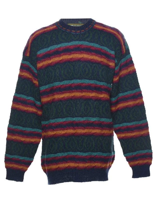 Britches Patterned Jumper - M Boxy Sweater Fitted Sweater A-Line