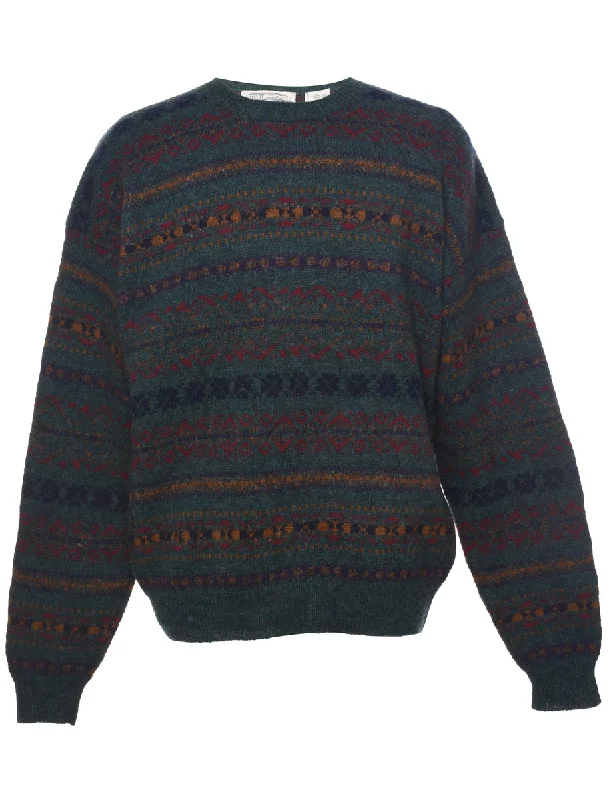 Britches Wool Jumper - XL Real Fur Shearling Chenille