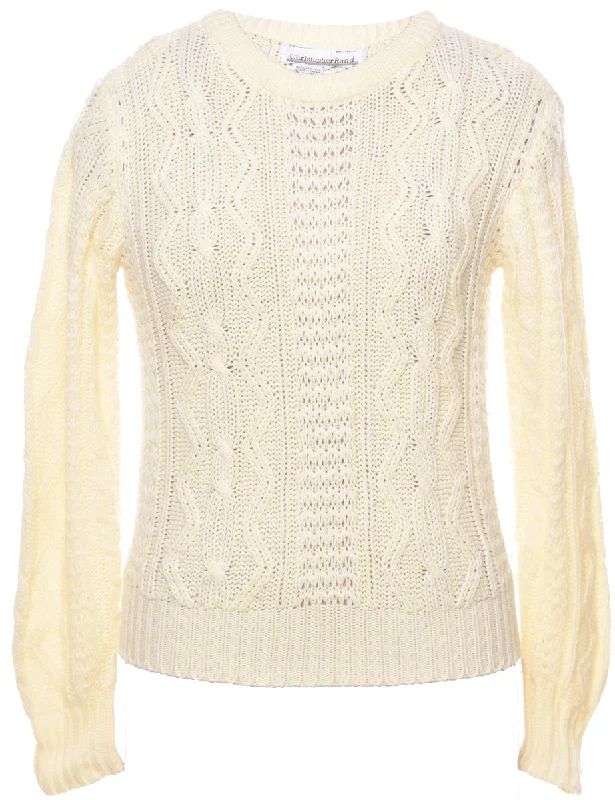 Cable Knit Jumper - M Stylish Fashionable Trendy
