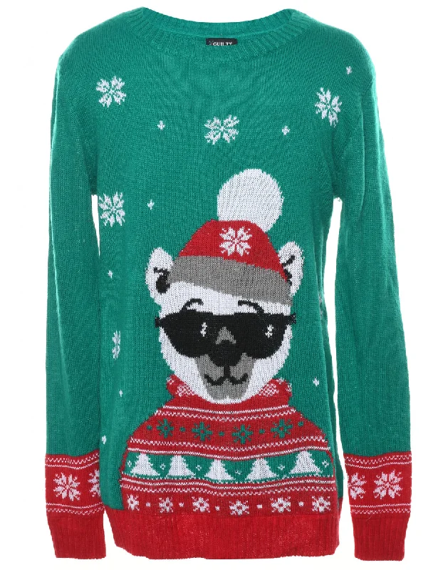Nordic Christmas Jumper - L Neon Metallic Matte