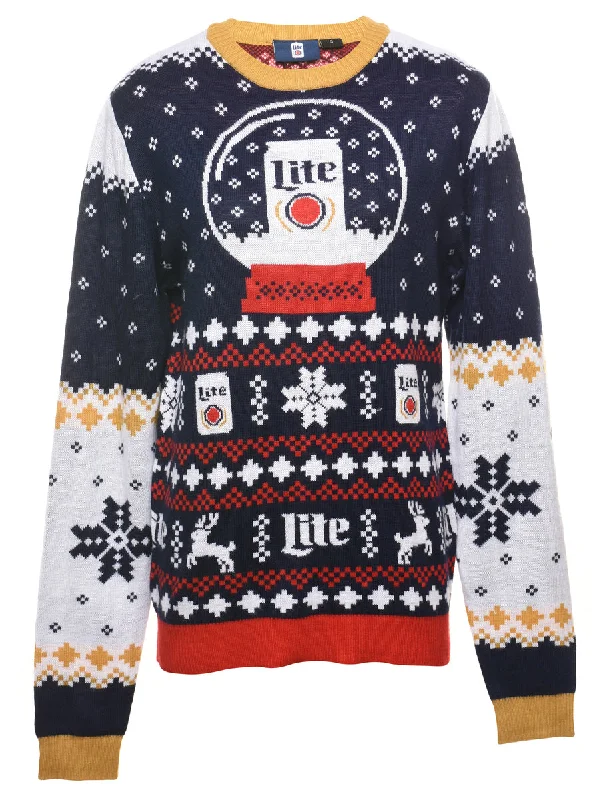 Nordic Christmas Jumper - S Slim Fit Regular Fit Oversized