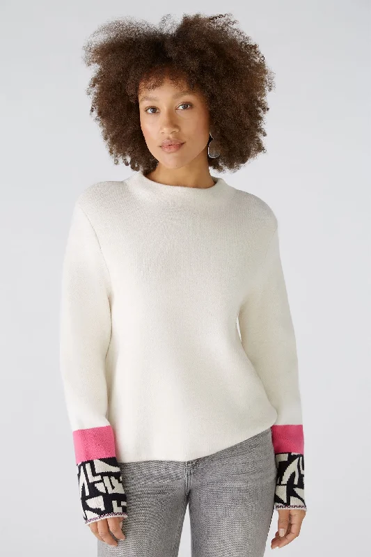Oui 89584 Stone Pink Jumper Fleece Sweater Nylon Polyester