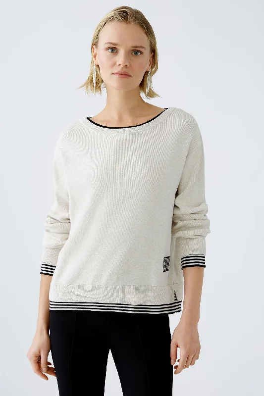 Oui 91550 Cream Leez Jumper Chenille Brocade Lace
