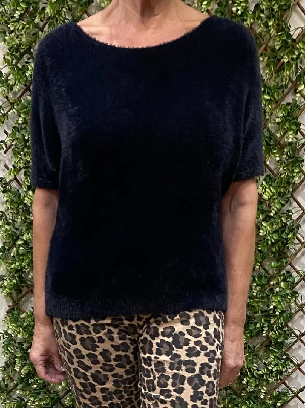 Plain Fluffy Round Neck Jumper (4 Colours) Front Pockets Side Pockets Patch Pockets