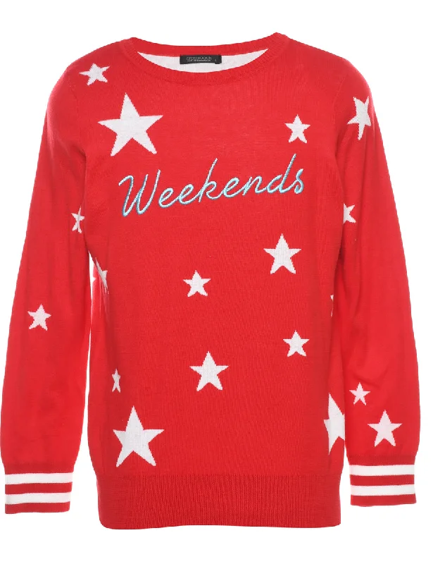 Red Christmas Jumper - S Rayon Fabric Velvet Fabric Corduroy Fabric