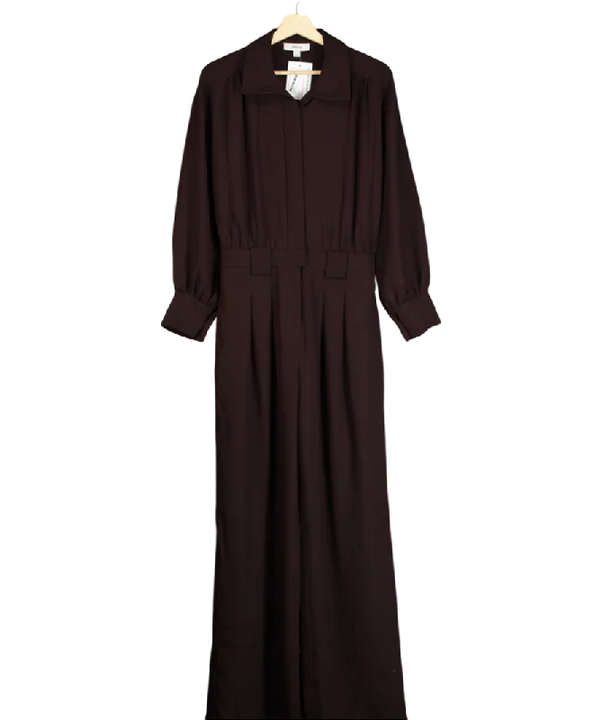 REISS Brown Czara Belted Wide Leg Jumper UK 6 Thin Thick Dense