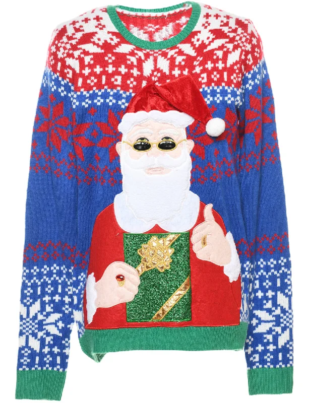 Santa Claus Christmas Jumper - M Layered Multi-layer Single Layer