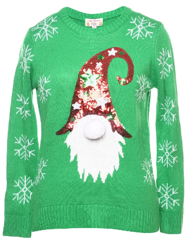 Santa Claus Christmas Jumper - S Long Sweater Short Sweater Cropped Sweater