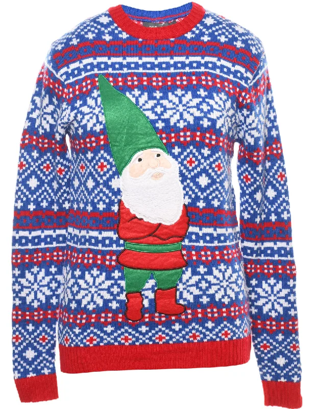 Santa Claus Christmas Jumper - S Anti-Pilling Anti-Shrink Durable