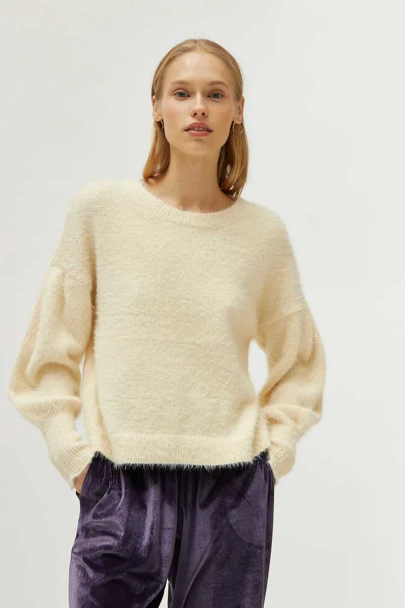 Soft Fluffy Jumper Cream Soft Cozy Warm