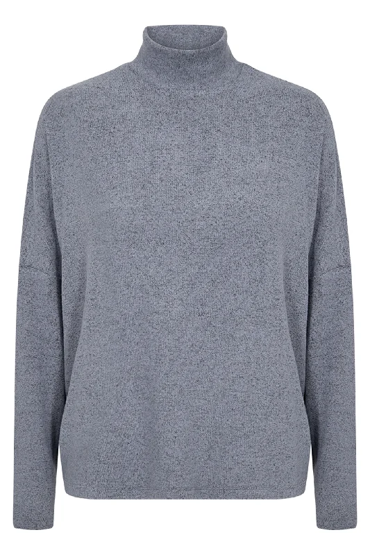 Soya Concept SC-Biara 126 26728-20 96760 Blue Jumper Front Pockets Side Pockets Patch Pockets Soya Concept SC-Biara 126 26728-20 96760 Blue Jumper Front Pockets Side Pockets Patch Pockets