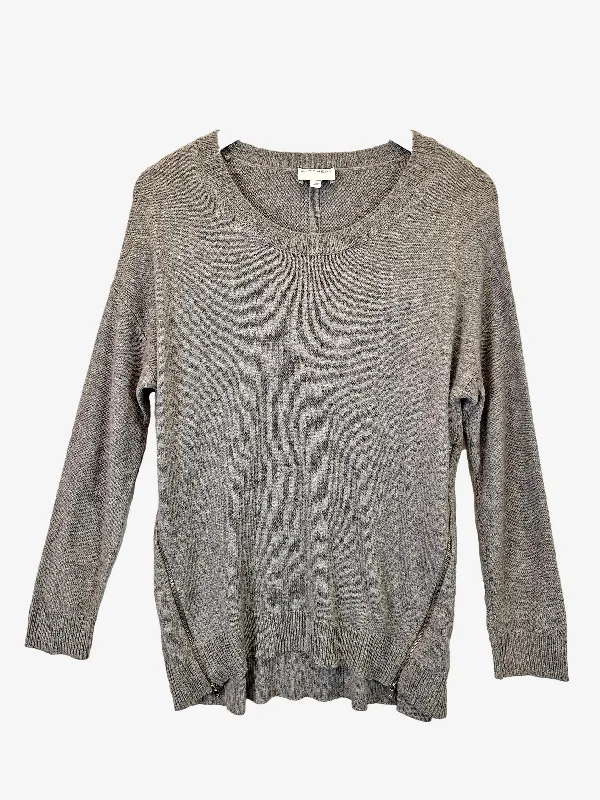 Witchery Comfy Zip Detail Jumper Size S Toggled Drawstring Belted