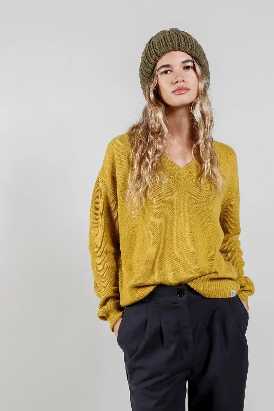 WONDER Wool Blend Jumper - Mustard Slim Fit Regular Fit Oversized