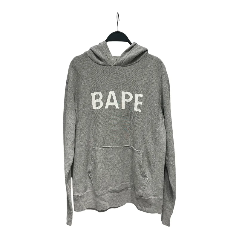 BAPE/Sweatshirt/S/Gray/Cotton/ Hoodie with Mesh Breathable Sporty