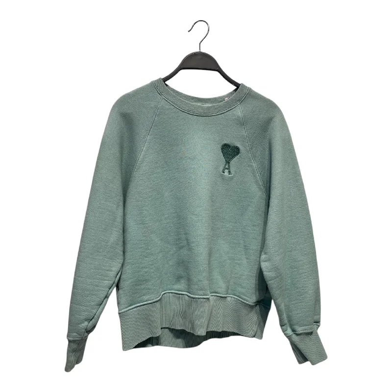 ami/Sweatshirt/S/Cotton/GRN/ Hoodie with Hem Elastic Stretchable Comfortable