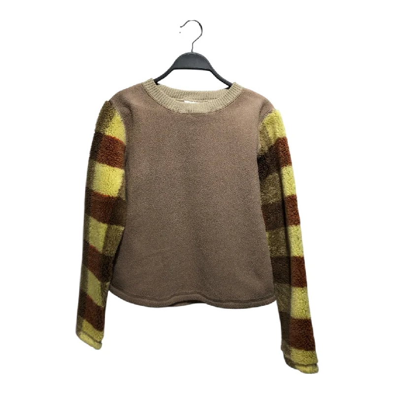 ALBA ROSA/Sweatshirt/FREE/Graphic/KHK/Pullover/plaid sleeves Hoodie with Batwing Sleeves Loose Dramatic ALBA ROSA/Sweatshirt/FREE/Graphic/KHK/Pullover/plaid sleeves Hoodie with Batwing Sleeves Loose Dramatic