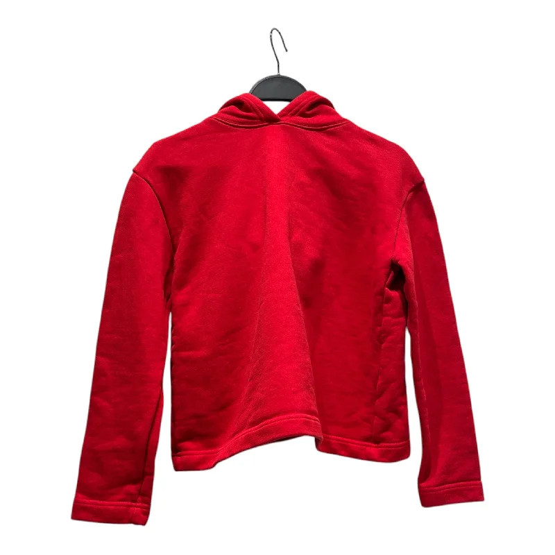 BALENCIAGA/Hoodie/S/Cotton/RED/ Hoodie with Contrast Stitching Detailed Premium