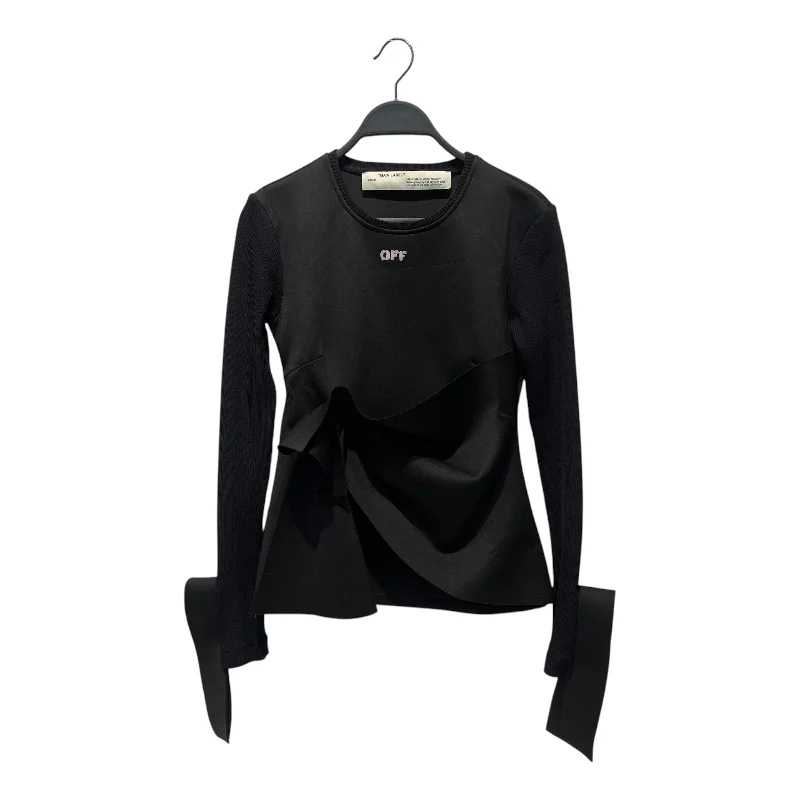 OFF-WHITE/Sweatshirt/36/Cotton/BLK/"OFF" Hoodie with Hem Elastic Stretchable Comfortable OFF-WHITE/Sweatshirt/36/Cotton/BLK/"OFF" Hoodie with Hem Elastic Stretchable Comfortable
