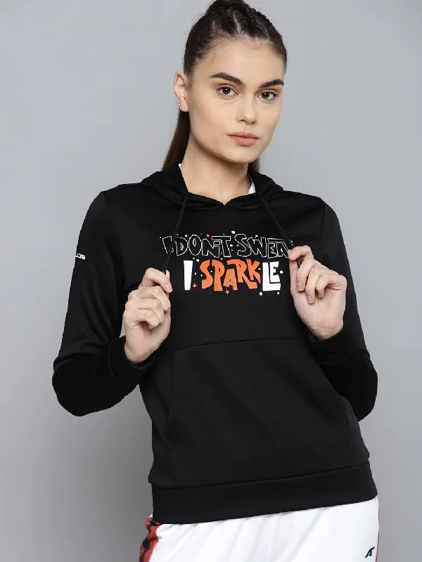 Alcis Printed Sweatshirt Hoodie with Rolled Sleeves Casual Relaxed