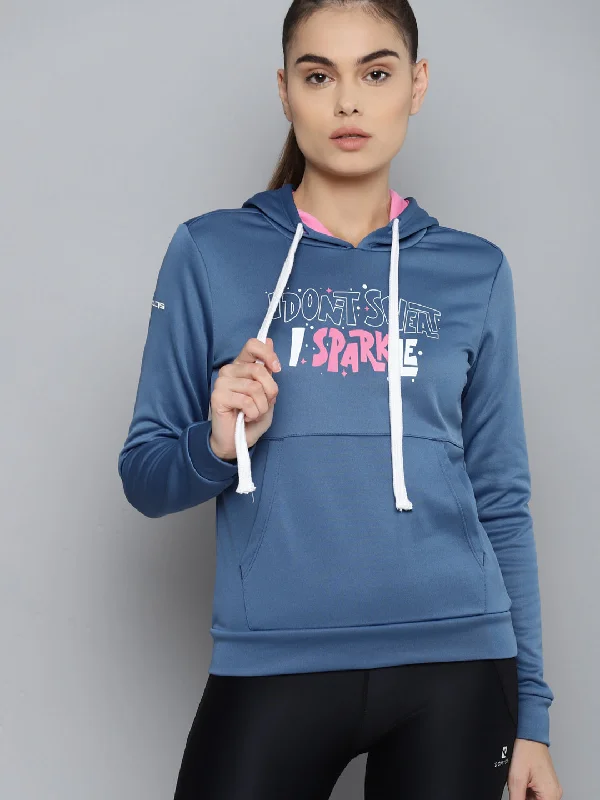 Alcis Printed Sweatshirt Hoodie with Contrast Stitching Detailed Premium