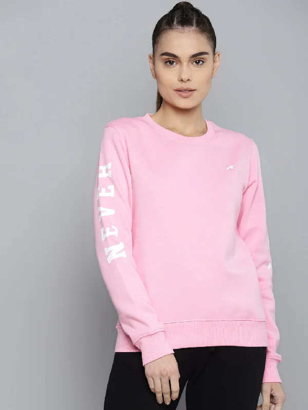 Alcis Women Printed Pink Sweatshirts Hoodie with Illustration Artistic Creative