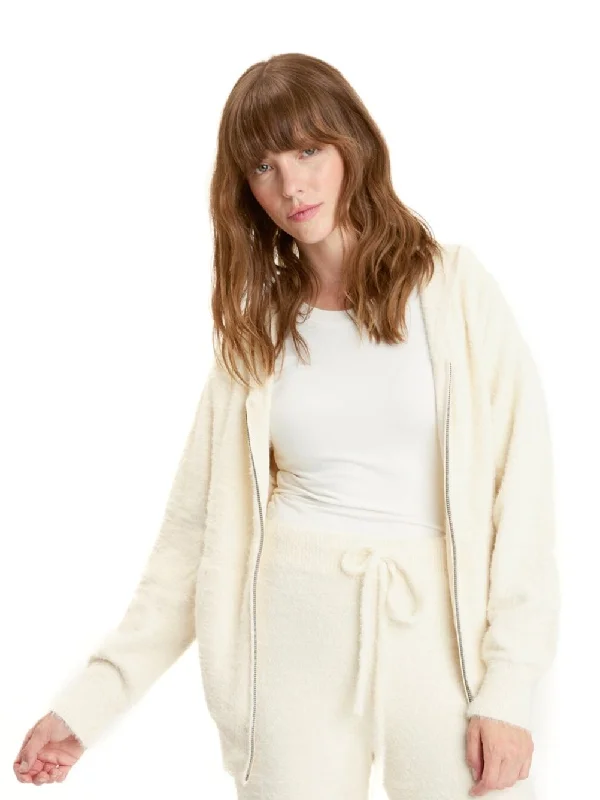 Alyce Fuzzy Knit Hoodie Hoodie with Lining Warm Insulated