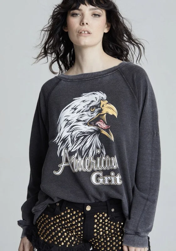 American Grit Sweatshirt Hoodie with Mesh Breathable Sporty