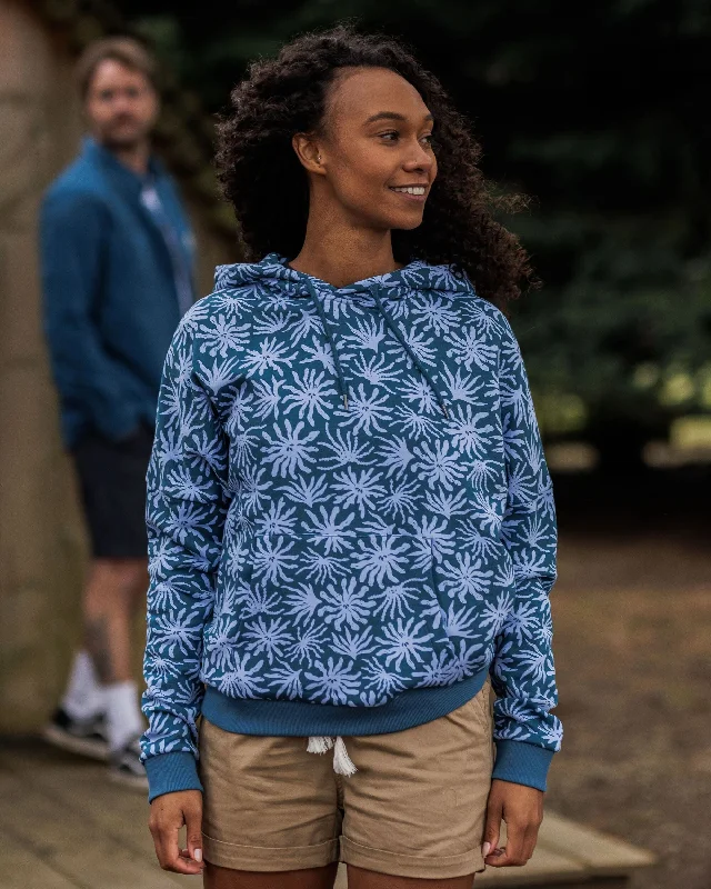 Arame Organic Cotton Hoodie - Seaweed Blue Steel Hoodie with Elastic Waist Stretchable Comfortable Arame Organic Cotton Hoodie - Seaweed Blue Steel Hoodie with Elastic Waist Stretchable Comfortable