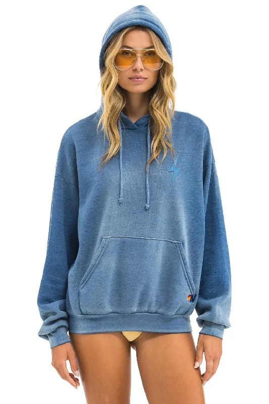 BOLT STITCH 2 RELAXED PULLOVER HOODIE - FADED WATER Hoodie with Mock Neck Collared Structured BOLT STITCH 2 RELAXED PULLOVER HOODIE - FADED WATER Hoodie with Mock Neck Collared Structured