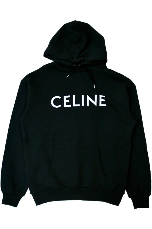 Celine - Loose Hoodie Hoodie with Ribbed Cuffs Snug Fit Comfort