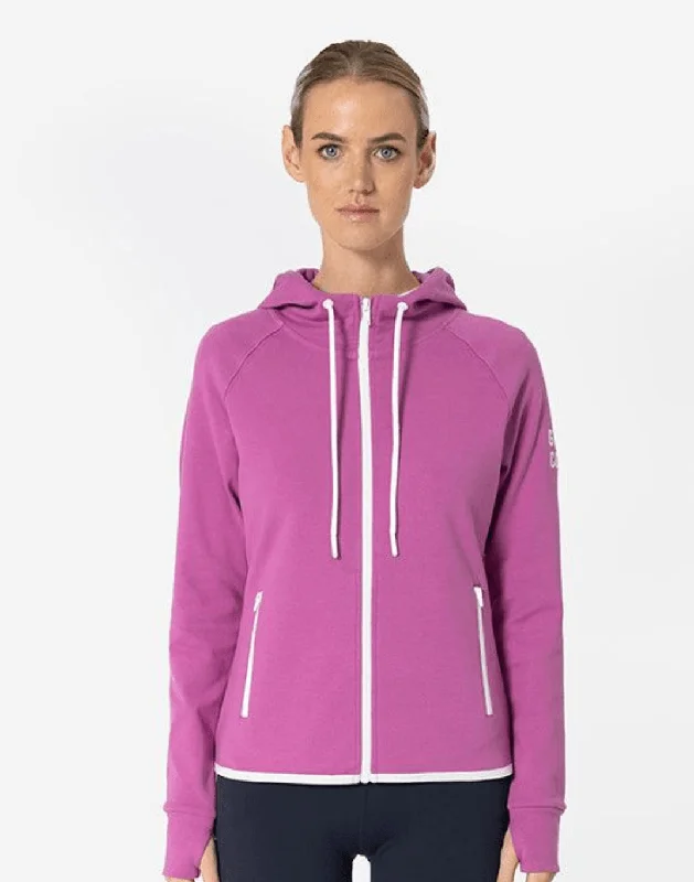 Chill Zip Hoodie in Crisp Pink Hoodie with Magnetic Closure Innovative Modern
