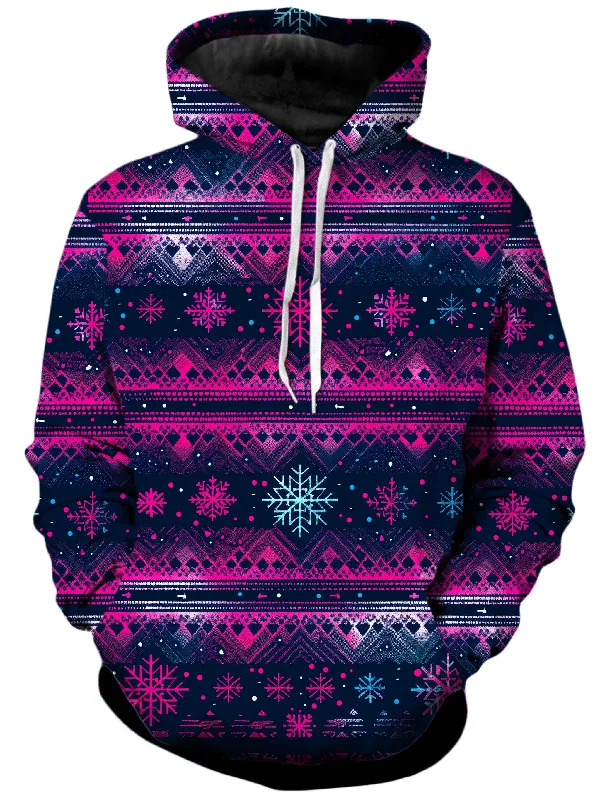 Frosted Neon Unisex Hoodie Hoodie with Hem Frayed Vintage Worn