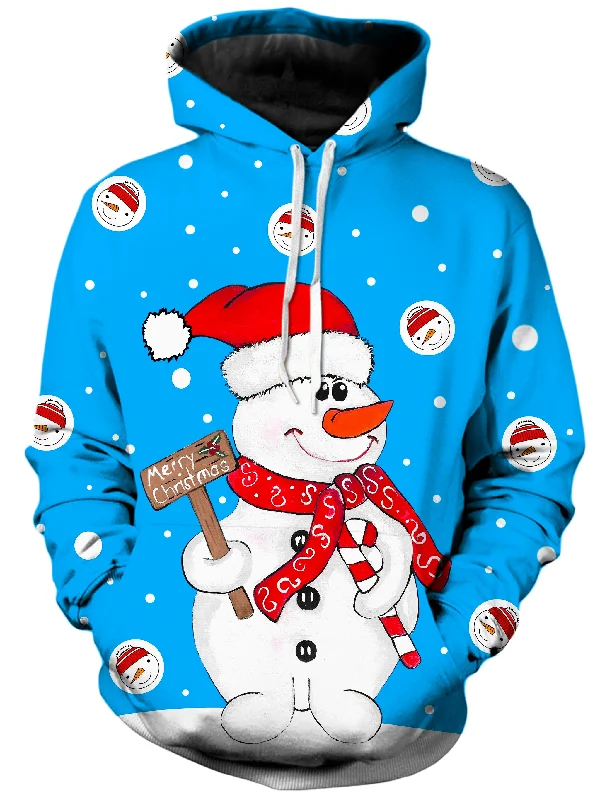 Frosty Unisex Hoodie Zip Hoodie Drawstring Kangaroo Pocket