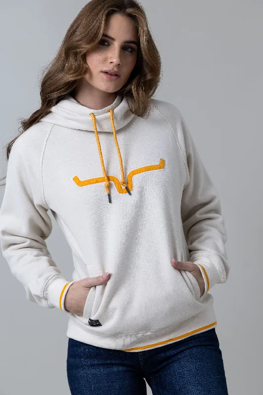 Two Scoops Hoodie - Natural Hoodie with Cuffed Sleeves Snug Secure