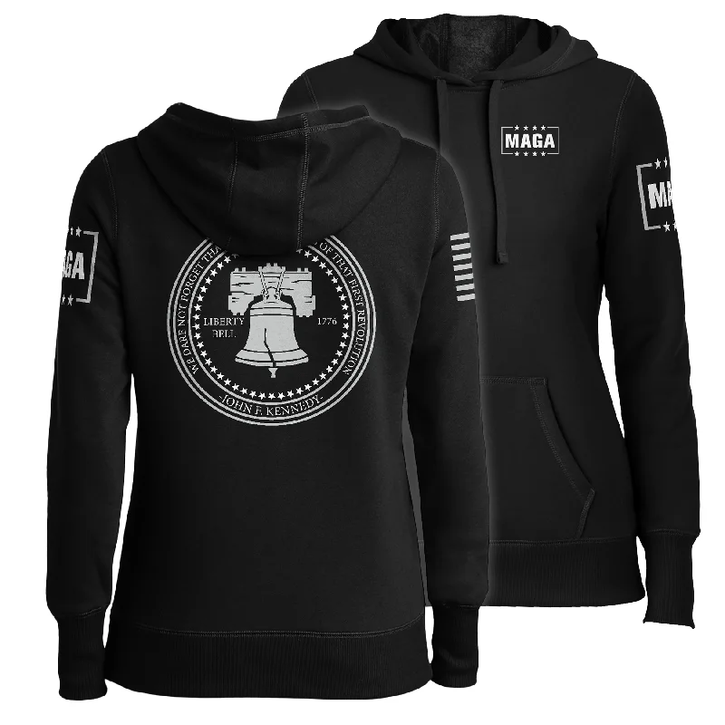 Liberty Bell Kennedy Quote Ladies Hoodie Hoodie Jacket Zipper Layering