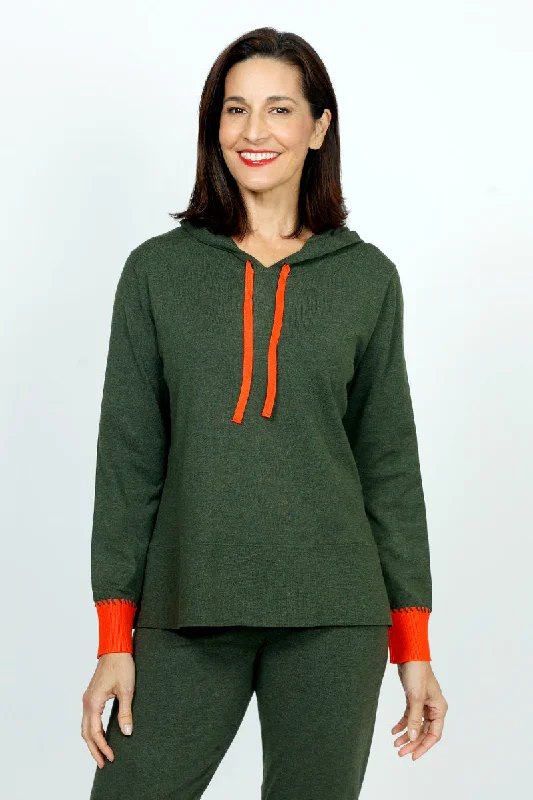 Lolo Luxe Hoodie with Contrast Zipper & Ties Hoodie with Elastic Cuffs Stretchable Comfortable Lolo Luxe Hoodie with Contrast Zipper & Ties Hoodie with Elastic Cuffs Stretchable Comfortable