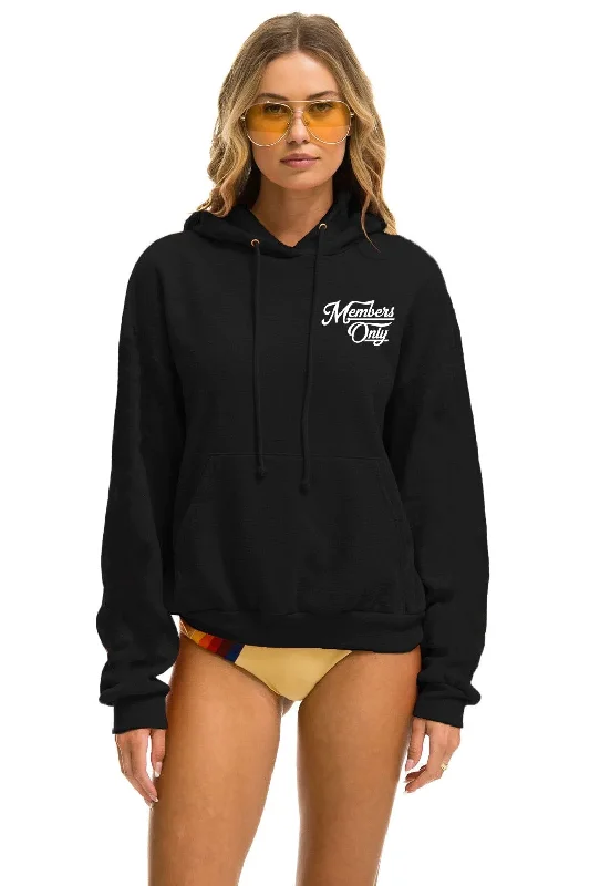 MEMBER EXCLUSIVE RELAXED PULLOVER HOODIE - BLACK Hoodie with Tie-Dye Psychedelic Retro MEMBER EXCLUSIVE RELAXED PULLOVER HOODIE - BLACK Hoodie with Tie-Dye Psychedelic Retro