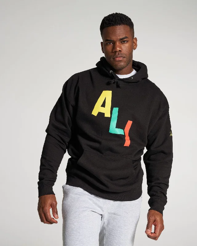 Muhammad Ali True Colors Classic Hoodie Hoodie with Applique Textured Unique