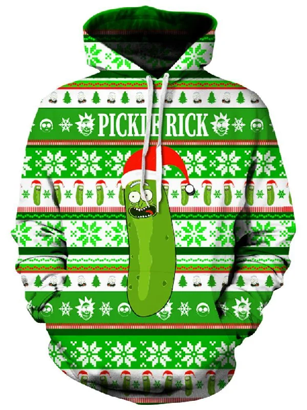 Pickle Rick Ugly Unisex Hoodie Hoodie with Full-Zip Functional Layering