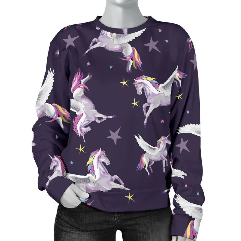 Print Pattern Unicorn Women's Sweatshirt Hoodie with Logo Branding Identity