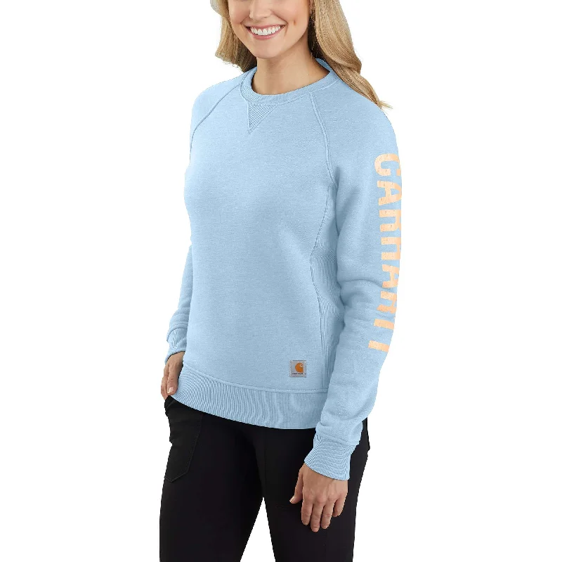 Relaxed Fit Midweight Crewneck Block Logo Sleeve Graphic Sweatshirt Hoodie with Full-Zip Functional Layering Relaxed Fit Midweight Crewneck Block Logo Sleeve Graphic Sweatshirt Hoodie with Full-Zip Functional Layering
