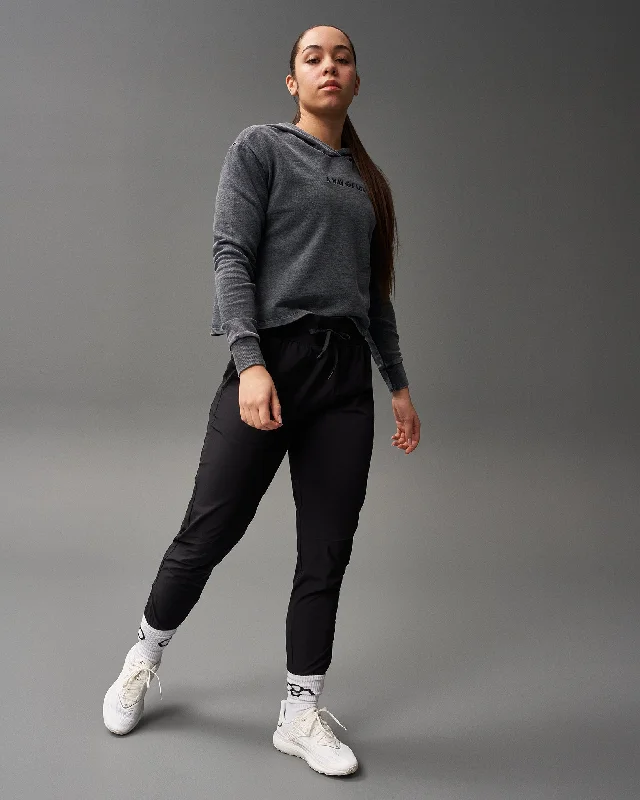 RUDIS AWOL Women's Cropped Hoodie Hoodie with Slit Hem Functional Movement