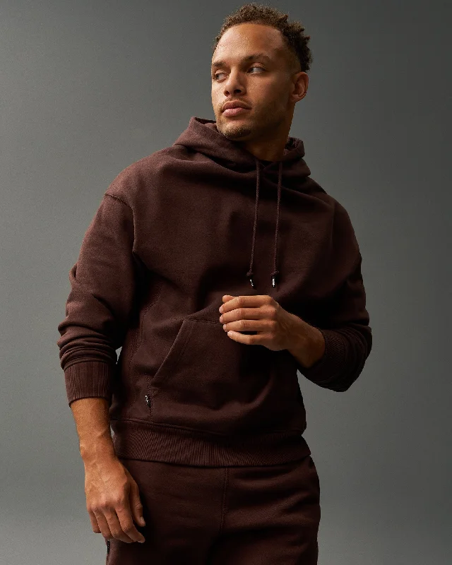 RUDIS Titan Heavyweight Fleece Hoodie - Ground Coffee Hoodie with Patch Decorative Personalized RUDIS Titan Heavyweight Fleece Hoodie - Ground Coffee Hoodie with Patch Decorative Personalized