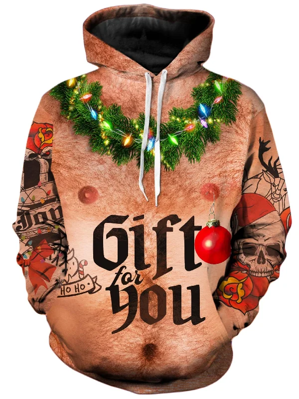 Santa Bod Christmas Unisex Hoodie Hoodie with Reflective Safety Nightwear