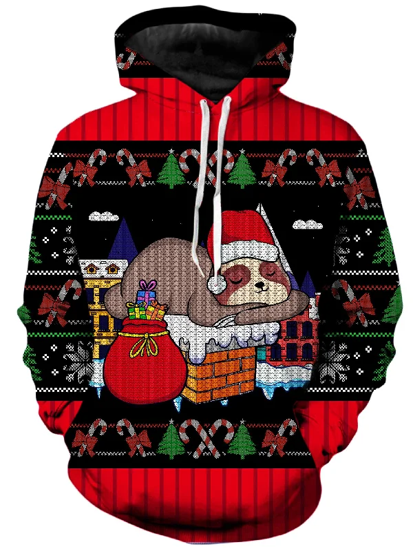 Santa Sloth Unisex Hoodie Hoodie with Relaxed Fit Easy Casual