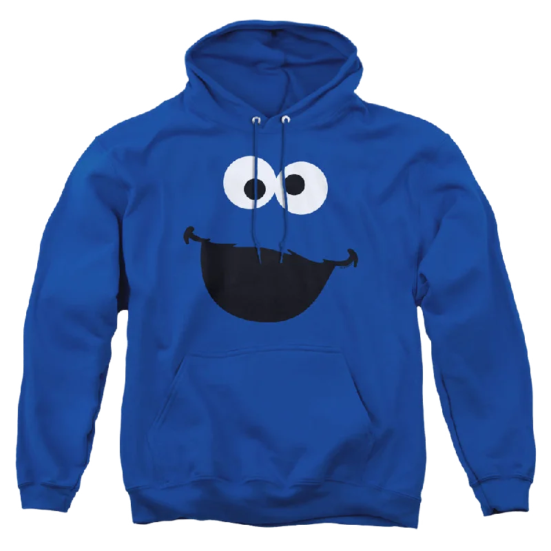Sesame Street Cookie Monster Face - Pullover Hoodie Hoodie with Pattern Geometric Abstract