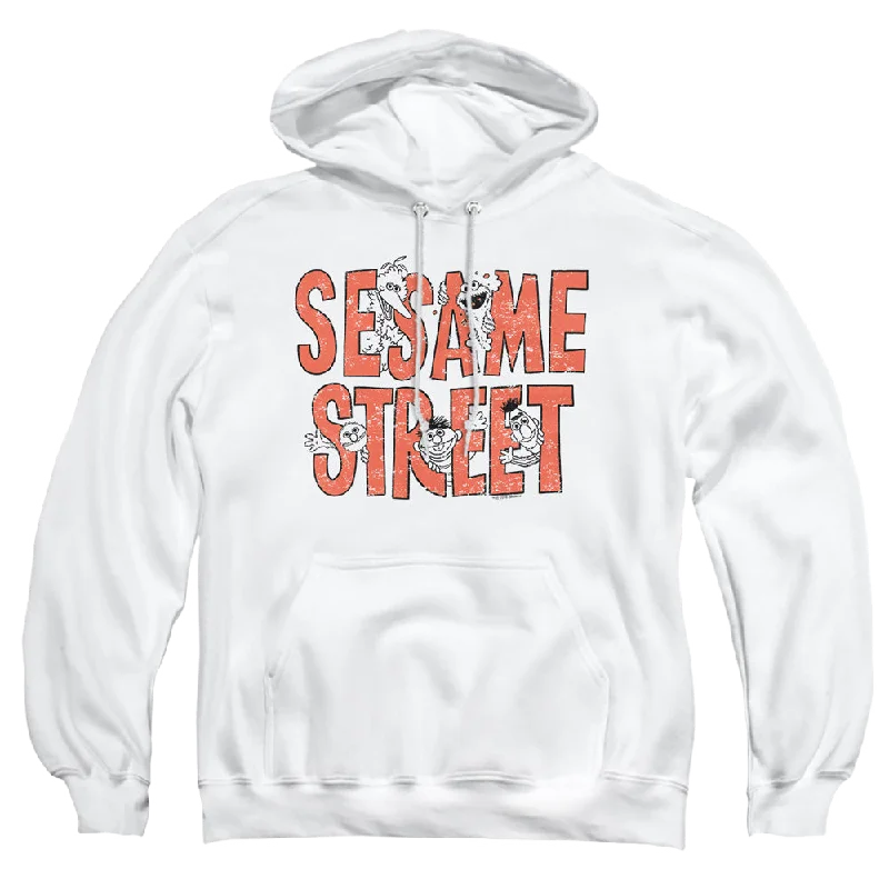 Sesame Street In Letters - Pullover Hoodie Hoodie with Turtle Neck Cozy Winter