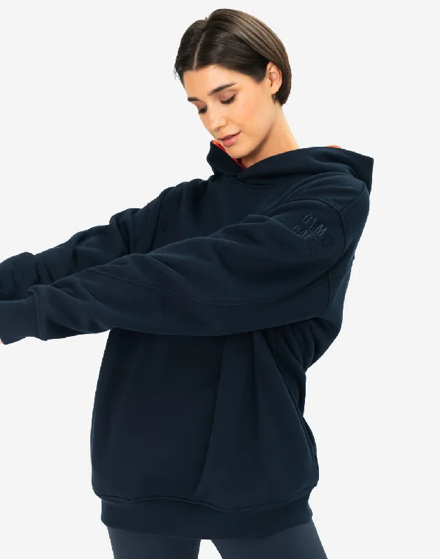Sierra Fleece Hoodie in Obsidian Hoodie with Pastel Soft Subtle